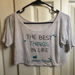 “The best things in life aren’t things” cropped t